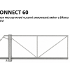 CAIS CONNECT 60 - kompletní sada pro sestavení vlastní samonosné brány s šířkou průjezdu až 4 m